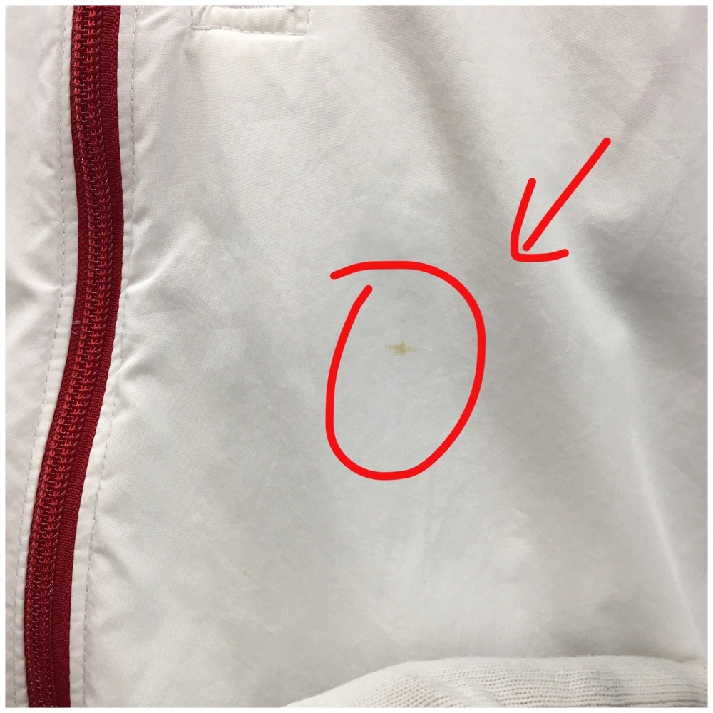 VINTAGE Nike Sportswear Mens White Red Full Zip Light Windbreaker Jacket Size M - Picture 4 of 9